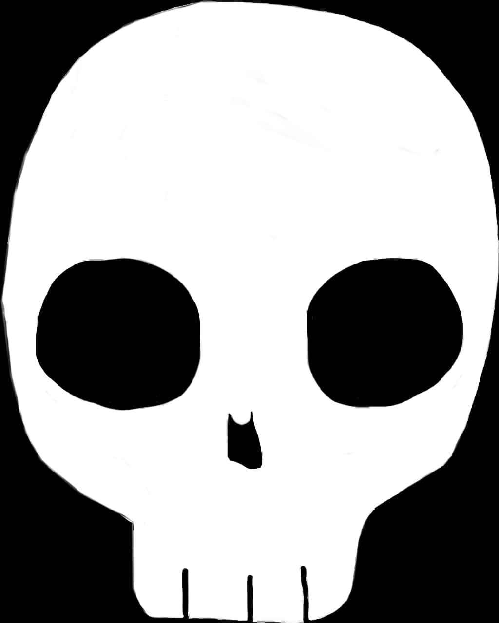 A White Skull With Black Spots