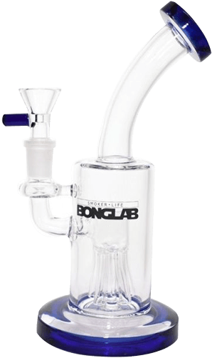 A Clear Glass Bong With A Black Background