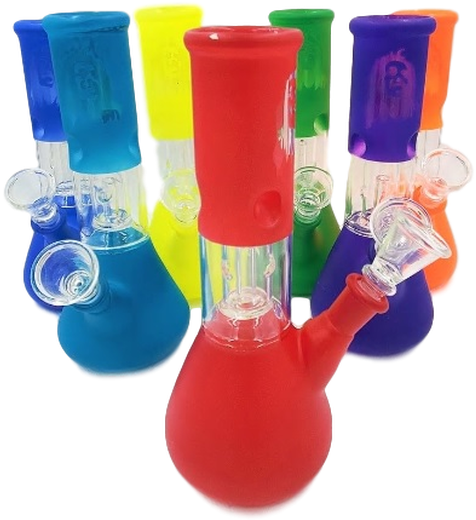 A Group Of Colorful Bongs
