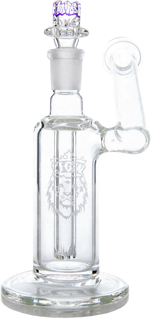 A Clear Glass Bong With A White And Black Background