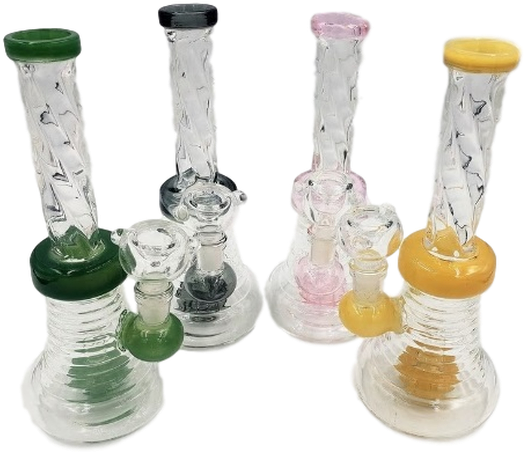A Group Of Glass Bongs
