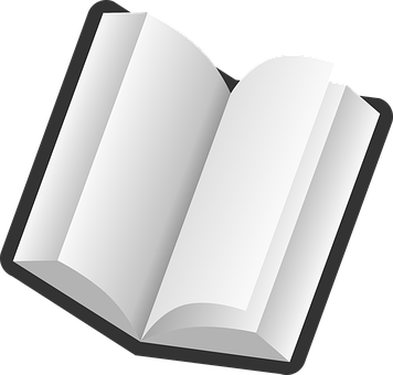 A White Book With Black Background