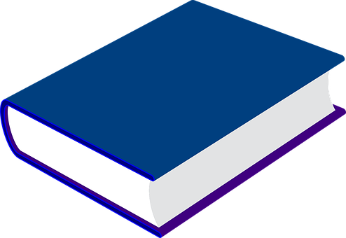 A Blue Book With White Edges