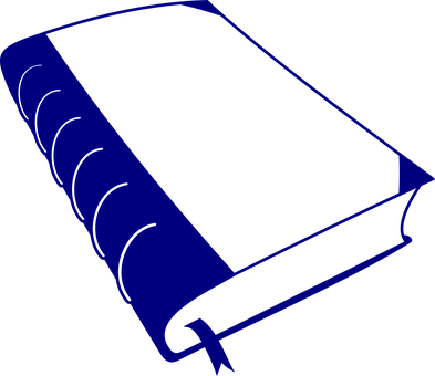 A Blue Book With A Black Background