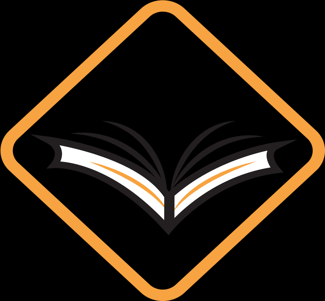 Book Logo With Orange Border