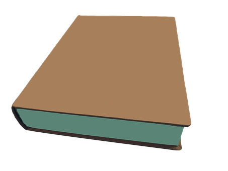 A Brown Book With A Blue Edge