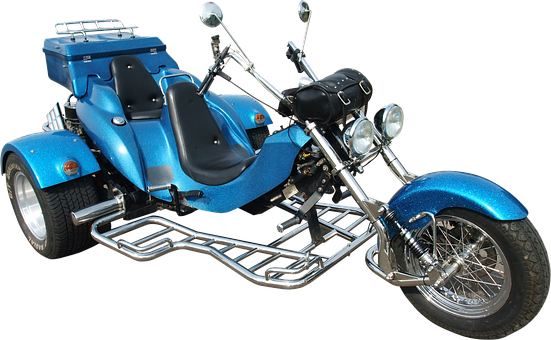A Blue Motorcycle With A Black Background