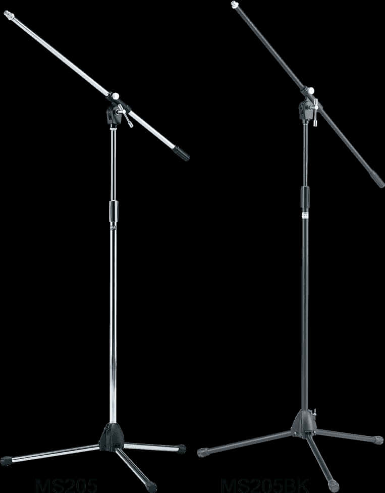 A Pair Of Microphones On A Stand