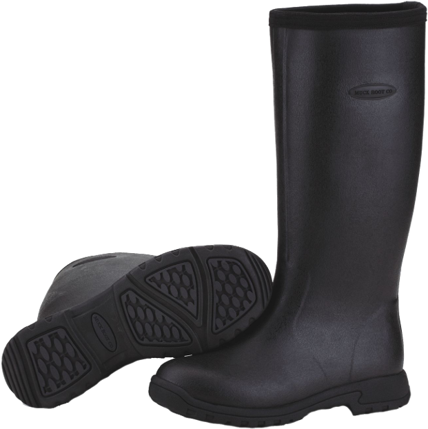 A Pair Of Black Rain Boots