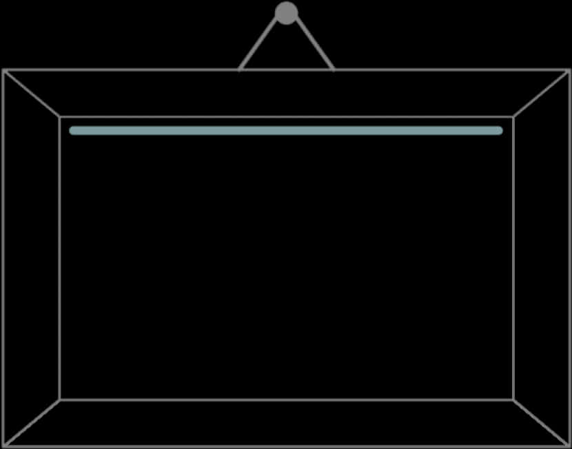 A Black Screen With A Light On It