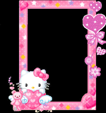 A Pink Frame With A Cartoon Character