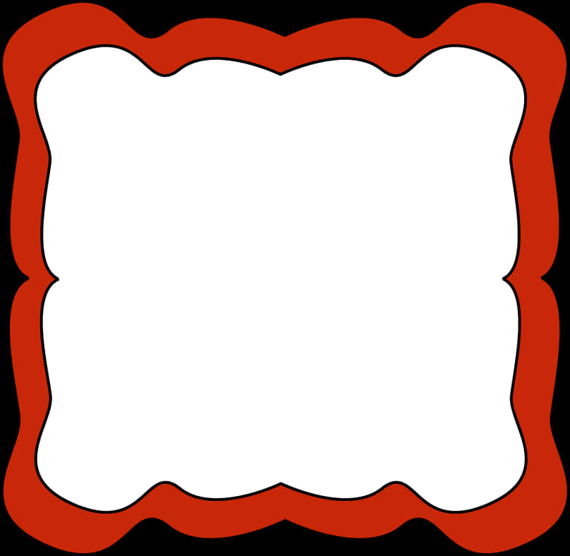 A Red And White Frame