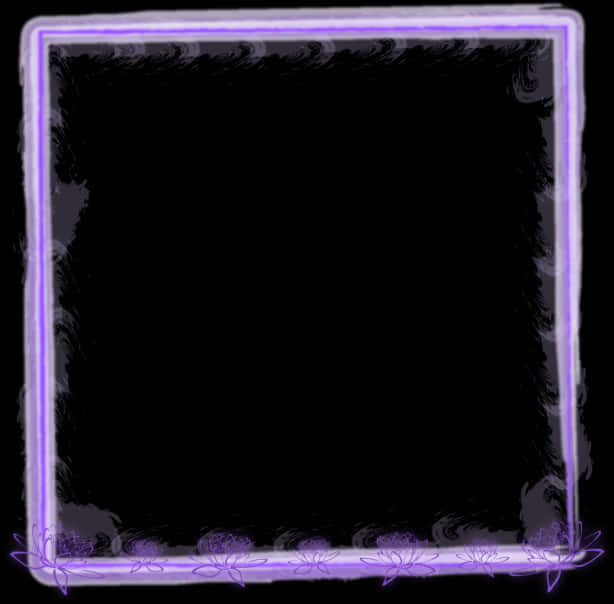 A Purple Frame With Flowers On It