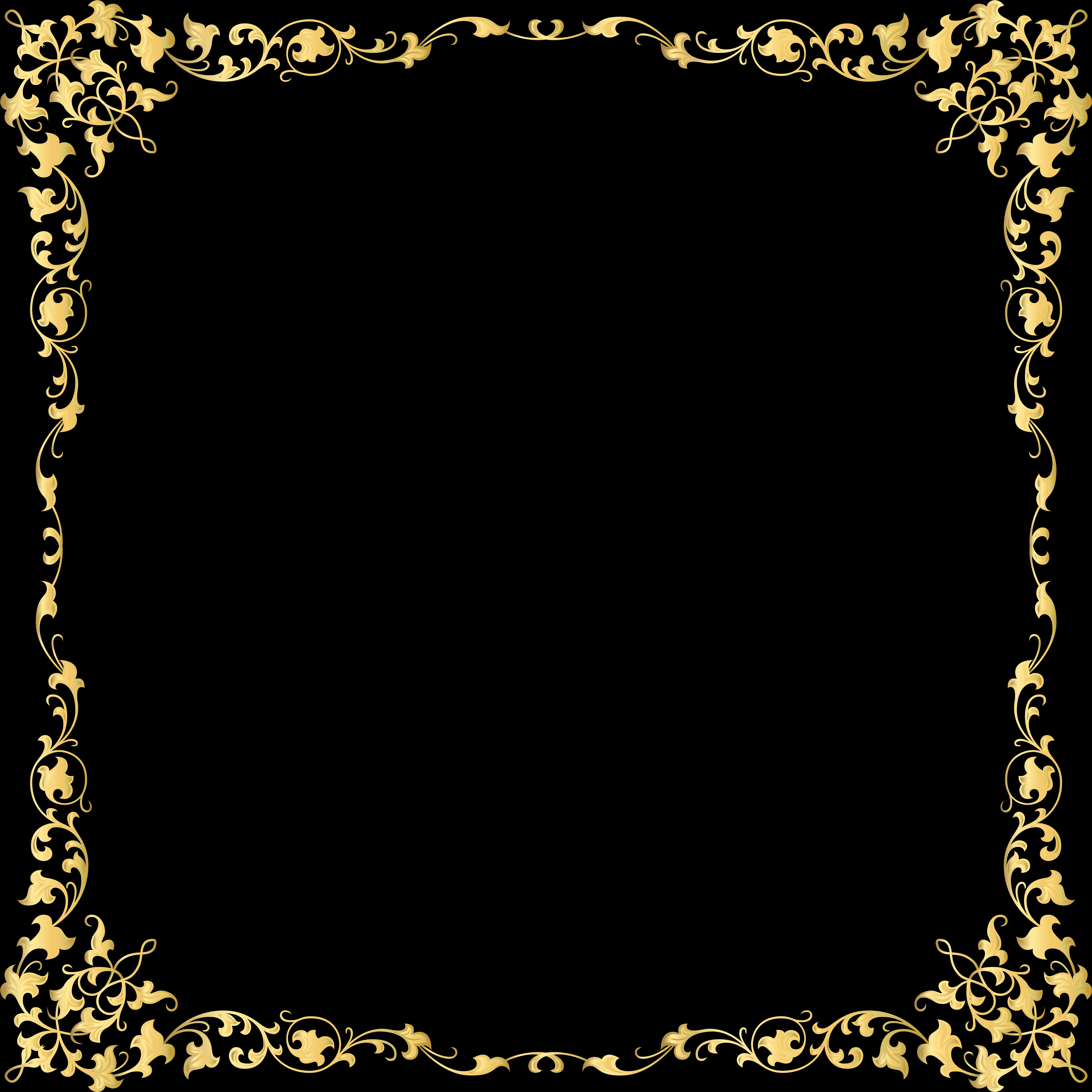 A Gold And Black Frame