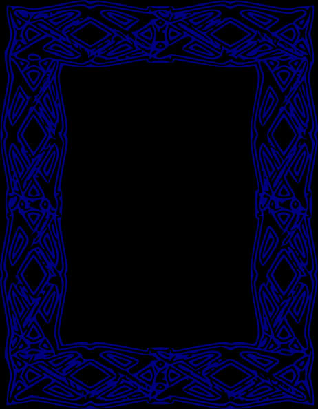 A Blue And Black Frame