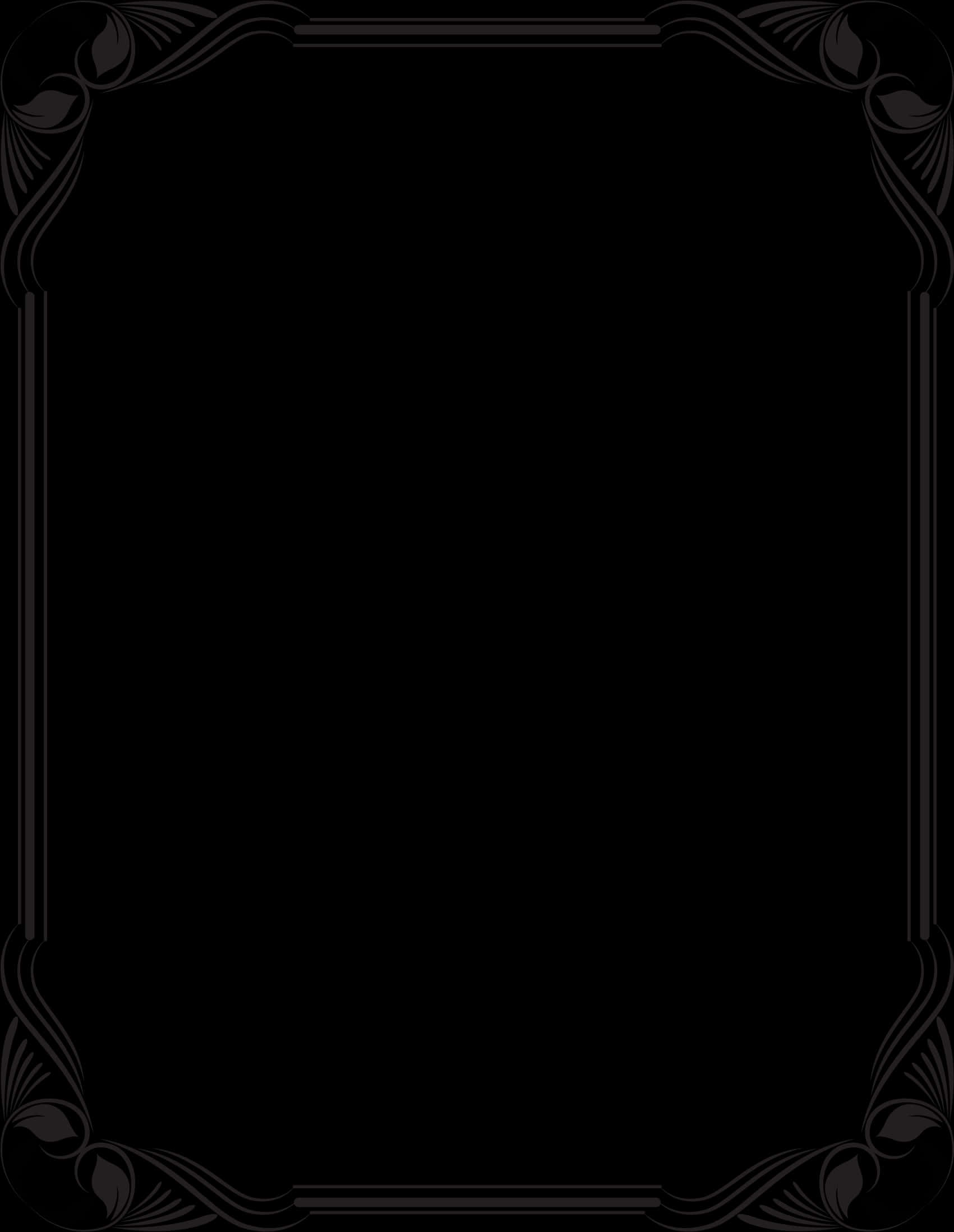 A Black Rectangular Frame With A Black Background