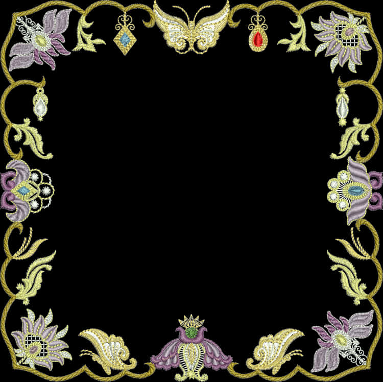 A Square Frame Of Embroidery
