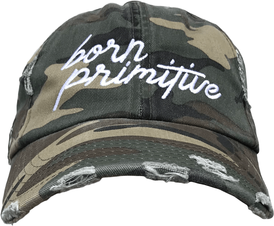 Born Primitive Low Profile Script Hat 'class= - Baseball Cap, Hd Png Download