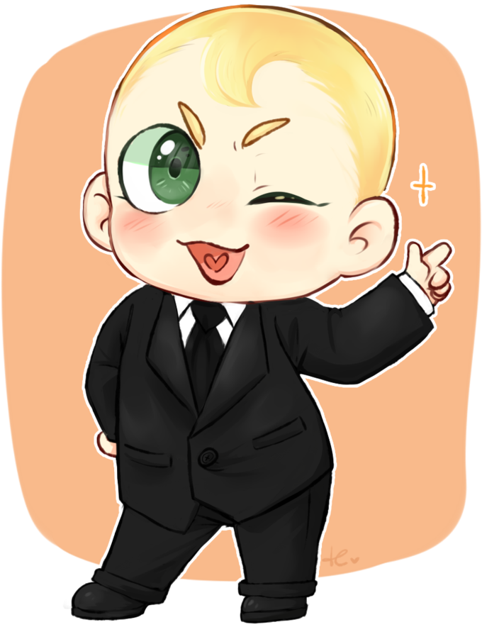 A Cartoon Of A Baby In A Suit