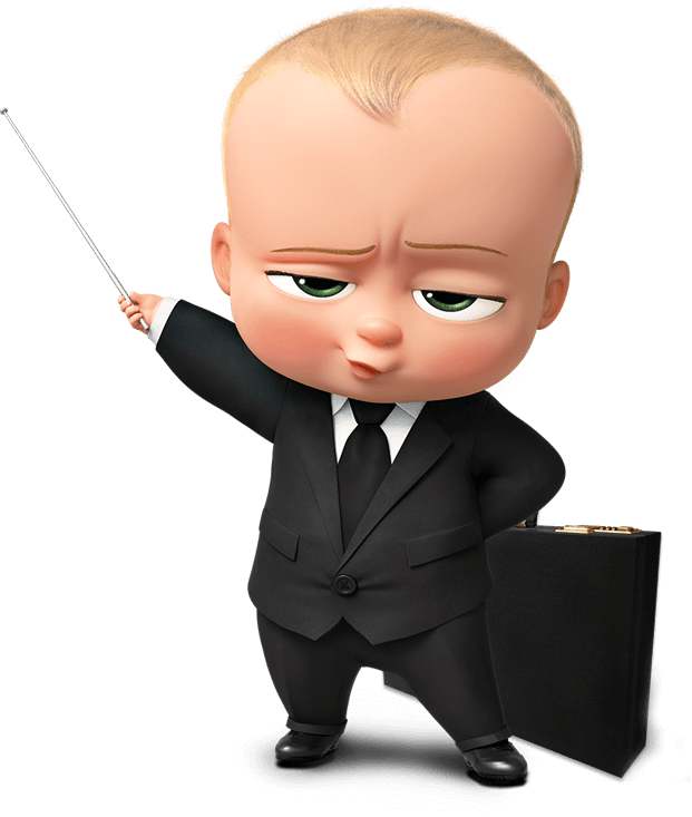 A Baby Cartoon Character Holding A Stick