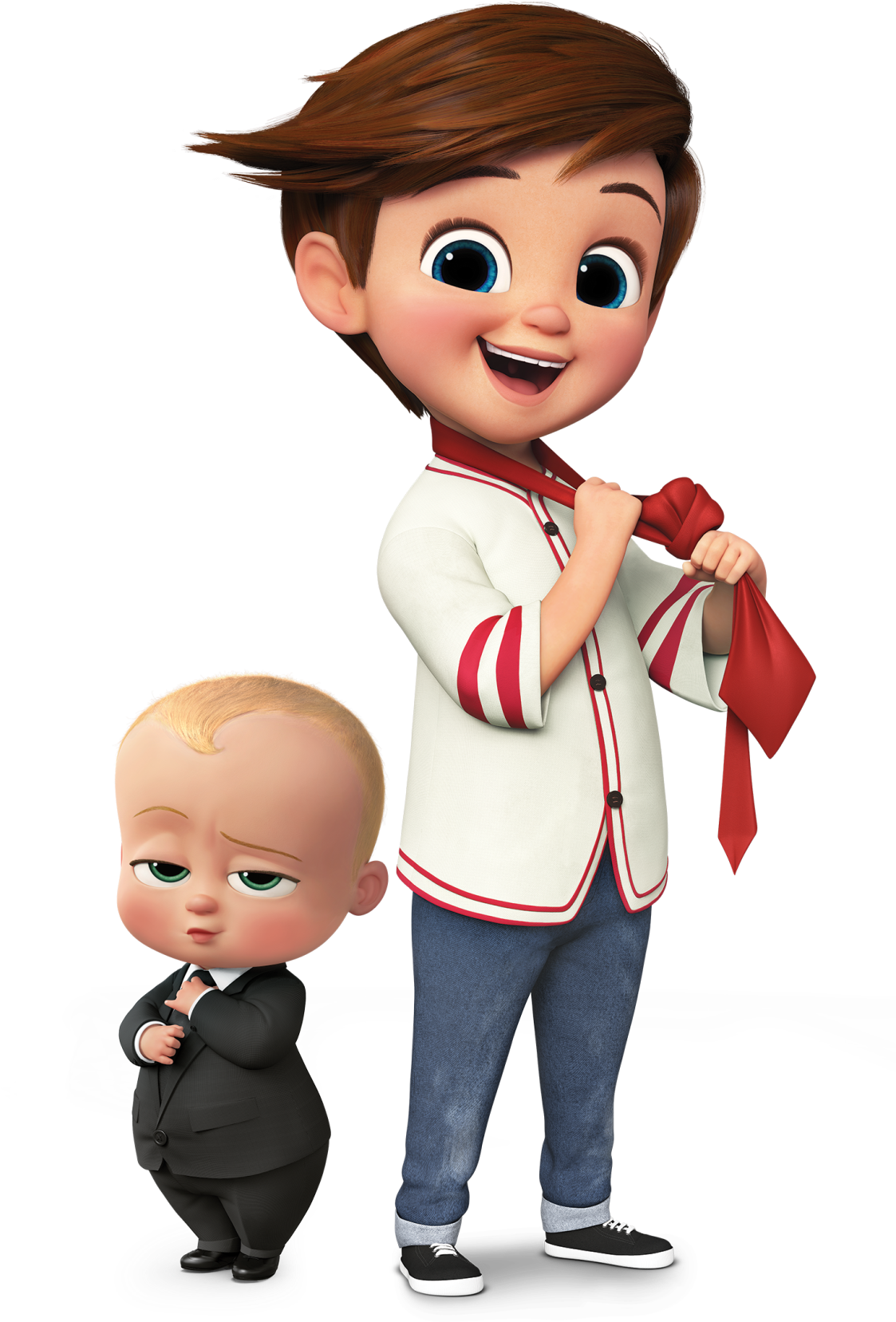 A Cartoon Of A Boy And A Baby