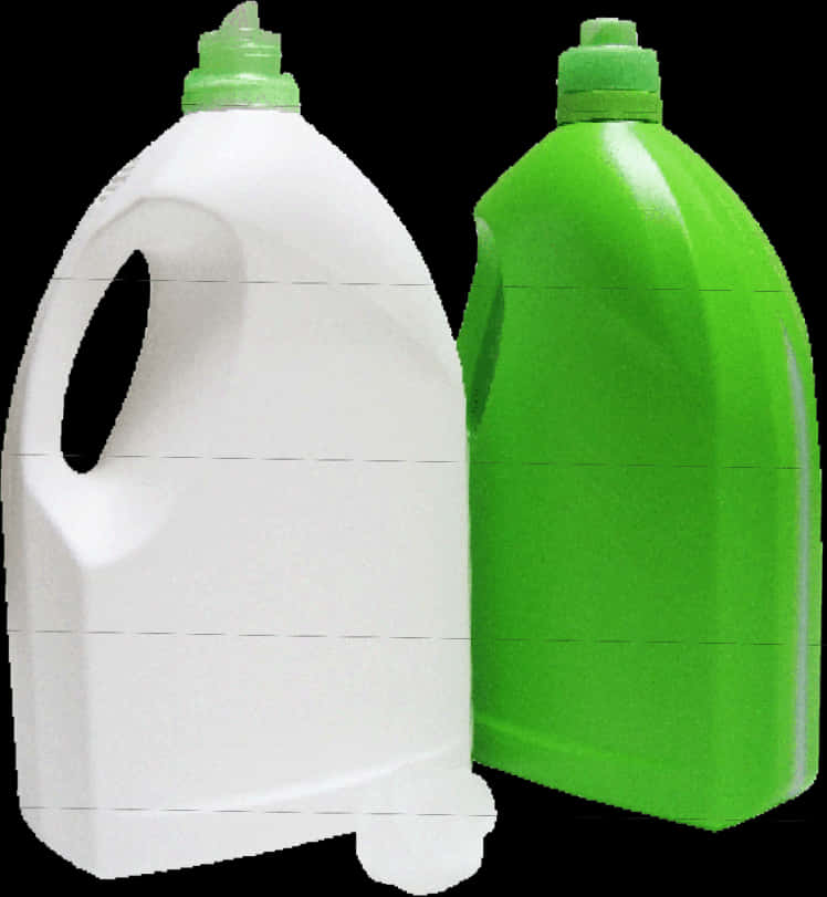 Plastic White And Green Bottle