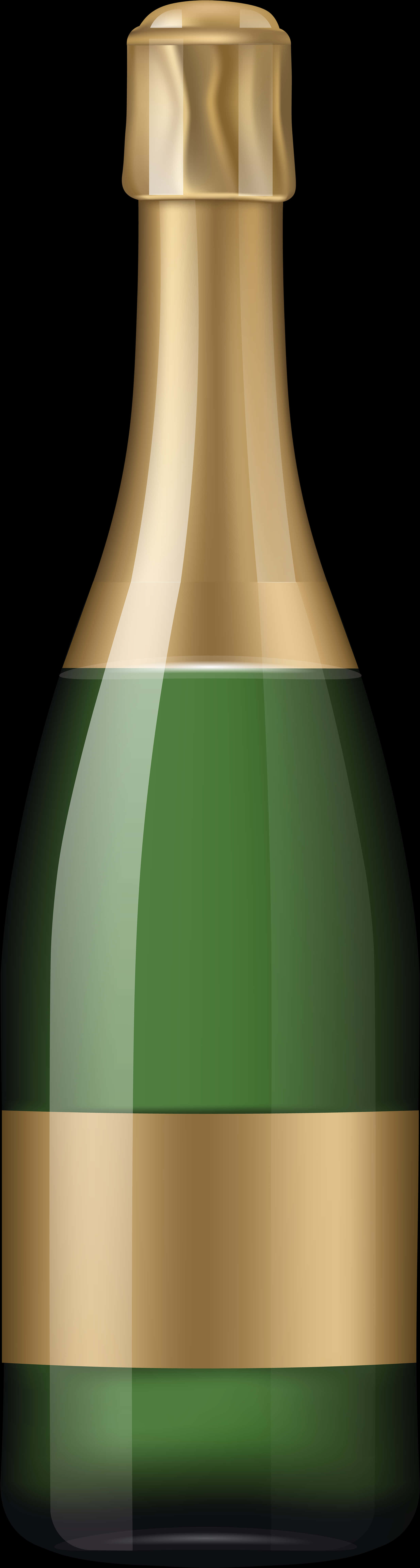 Green Champagne Bottle