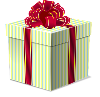 A Gift Box With A Red Ribbon