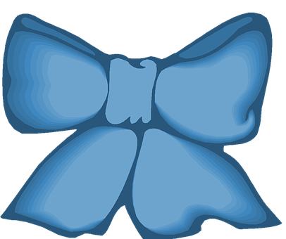 A Blue Bow On A Black Background
