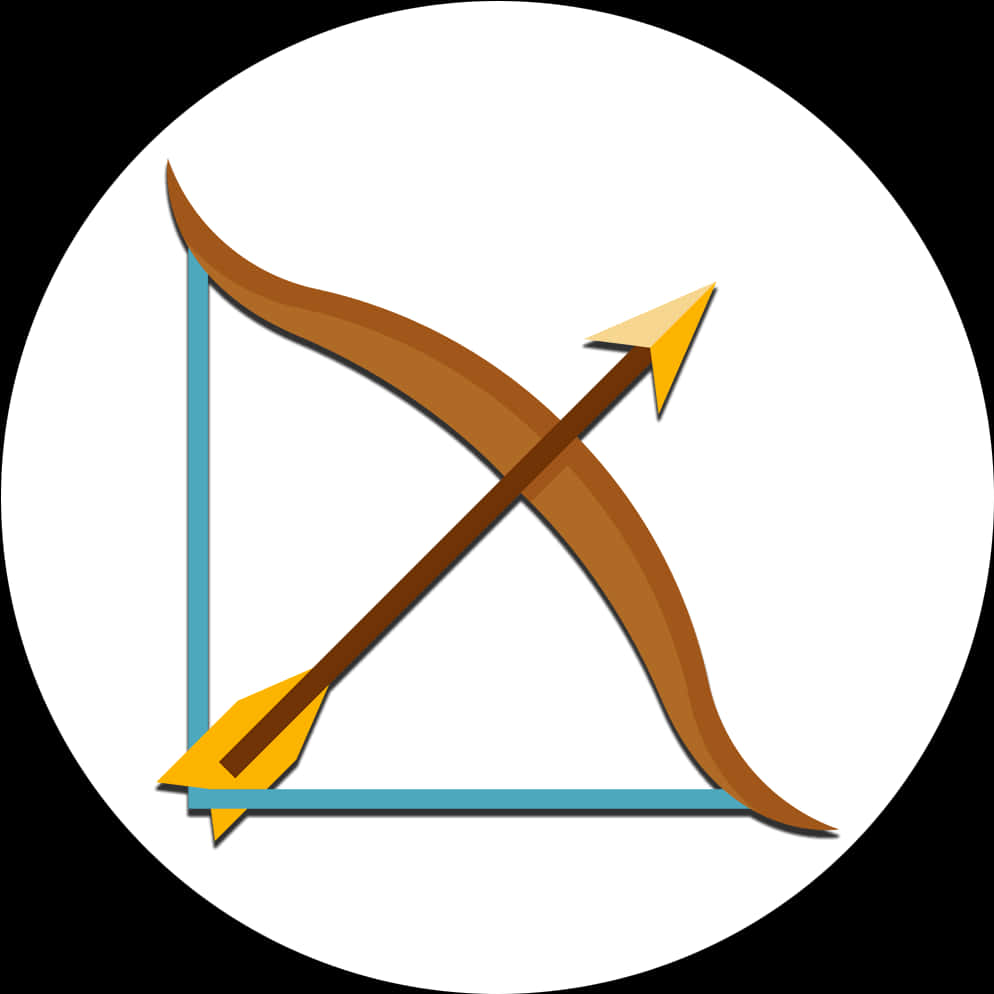 A Bow And Arrow In A Circle