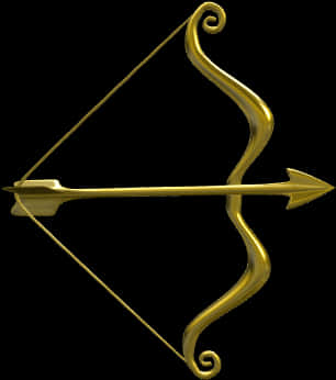 A Gold Bow And Arrow