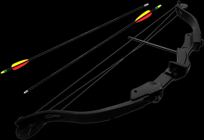 A Black Bow And Arrows