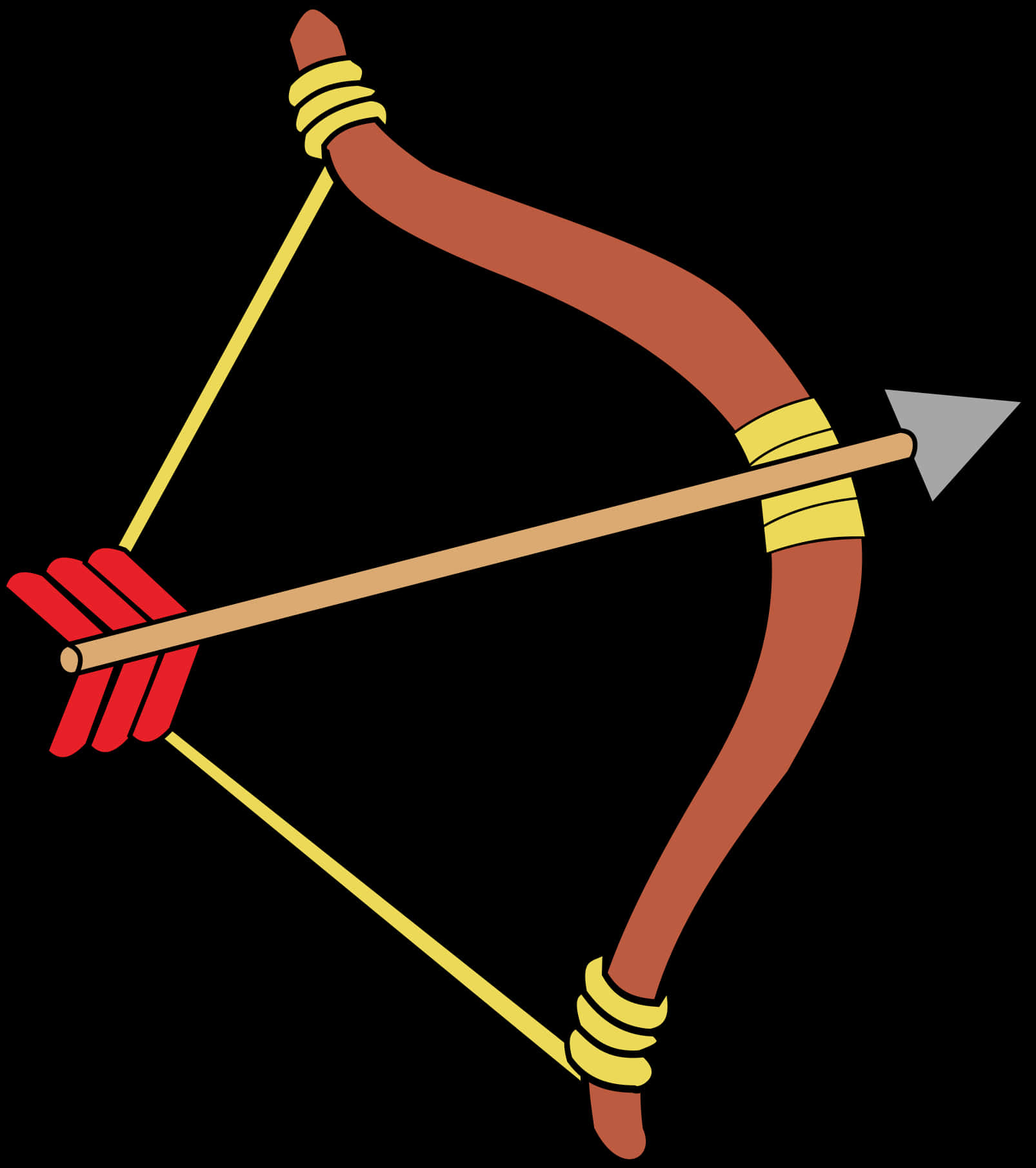 A Cartoon Of A Bow And Arrow