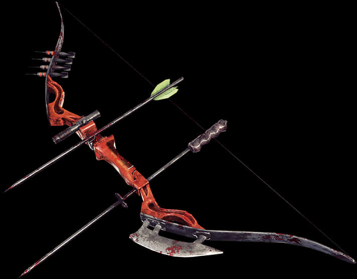 A Red Bow And Arrow
