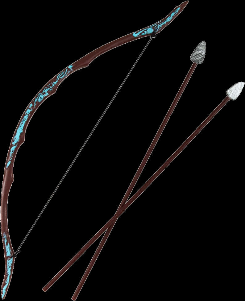 A Close Up Of A Bow And Arrows