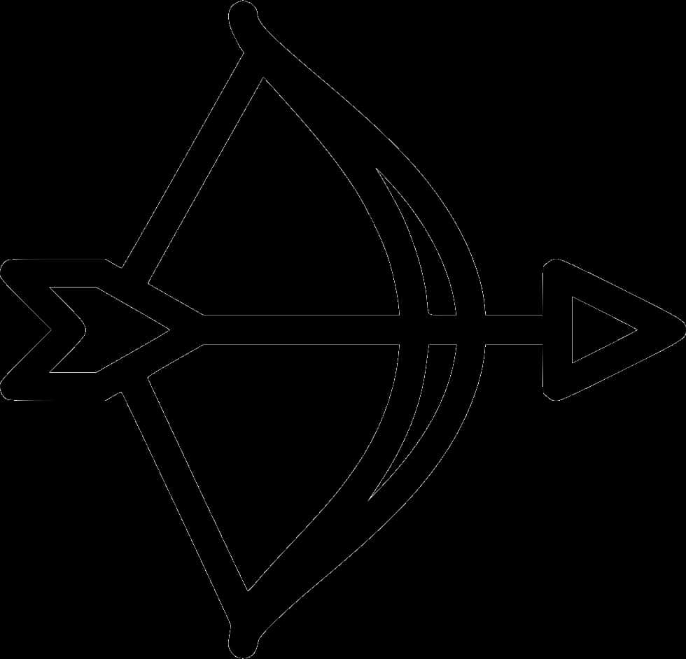 A Black Bow And Arrow