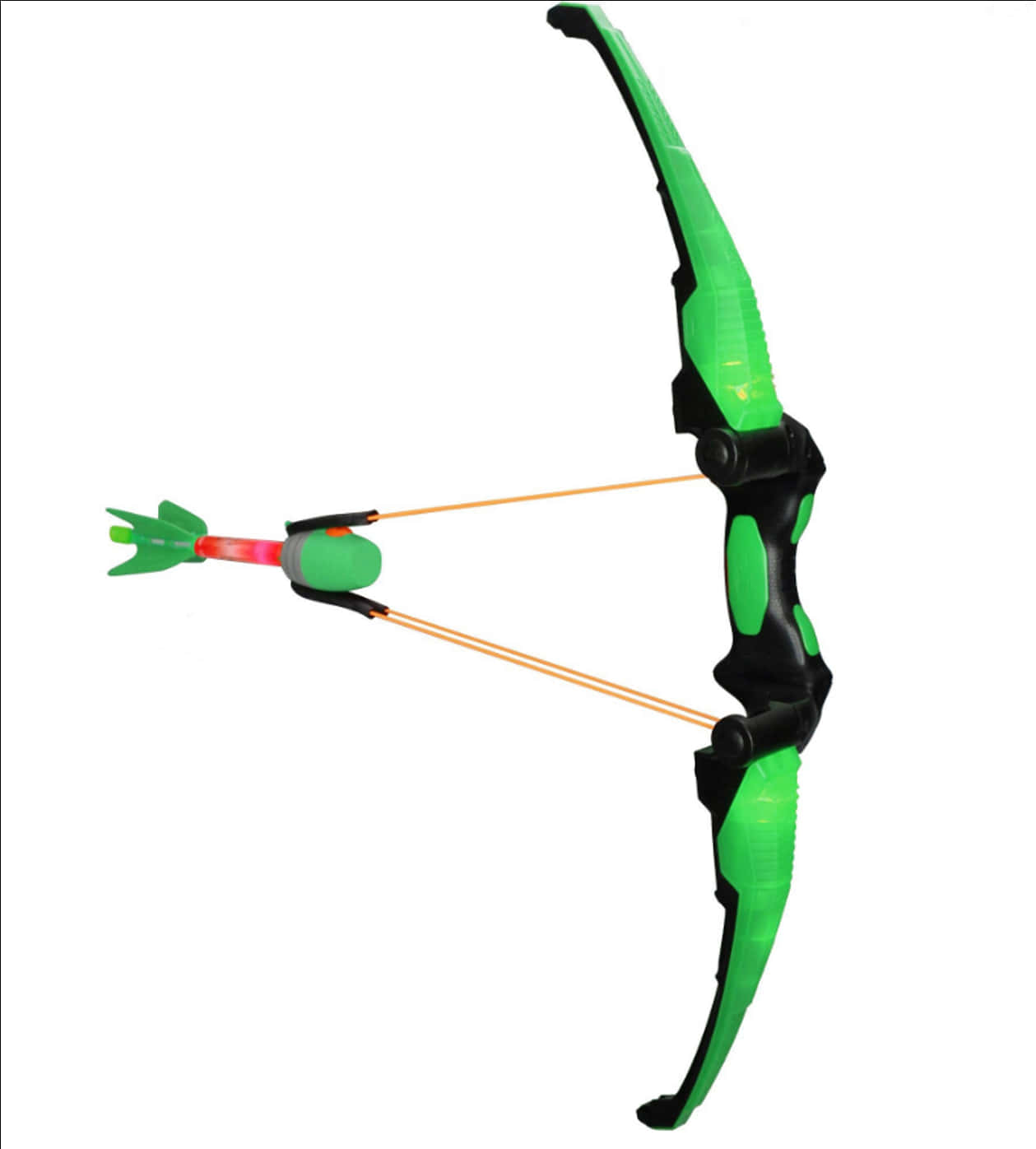 A Green And Black Toy Bow And Arrow