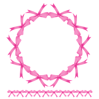 A Pink Bows In A Circle