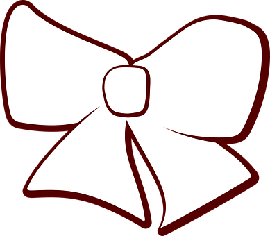 A White Bow With A Black Background