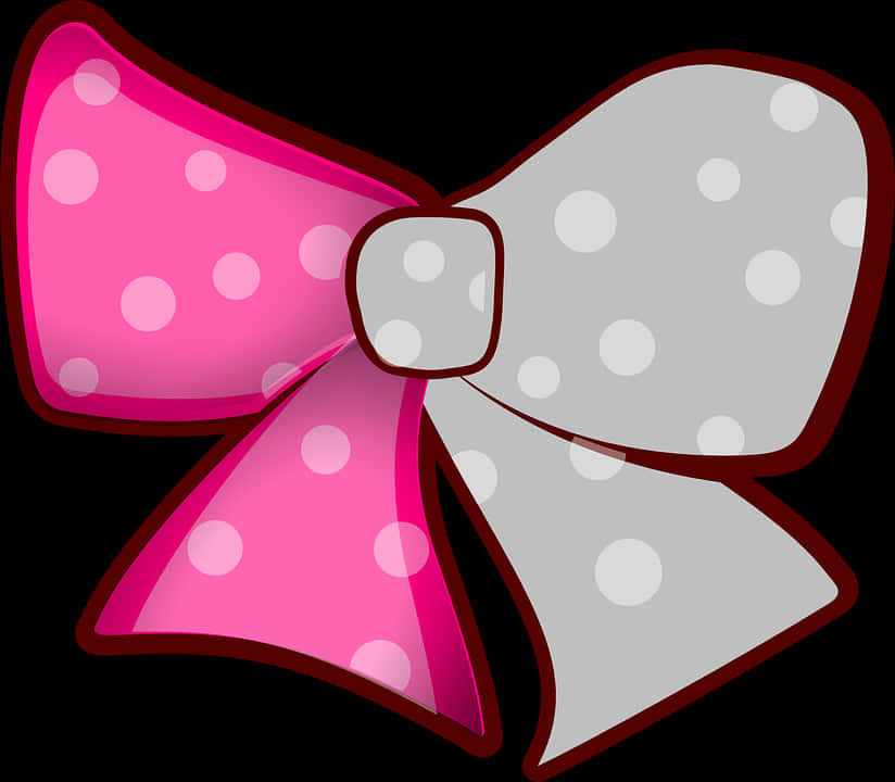 A Pink And White Bow