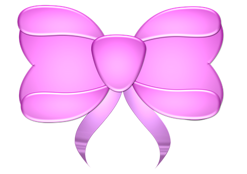A Pink Bow With A Black Background