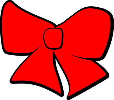 A Red Bow On A Black Background