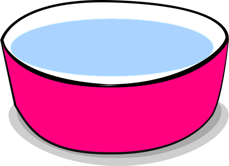 A Pink And Blue Bowl