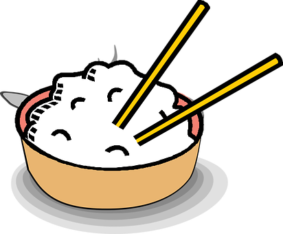 A Bowl Of Food With Chopsticks