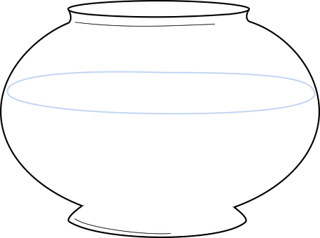 A White Bowl With Blue Lines