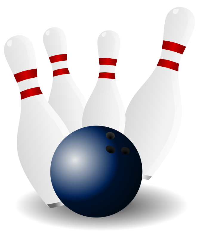 A Bowling Ball And Pins