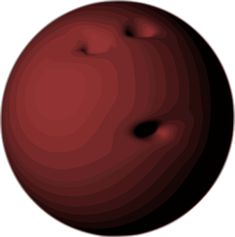 A Red Planet With Black Background