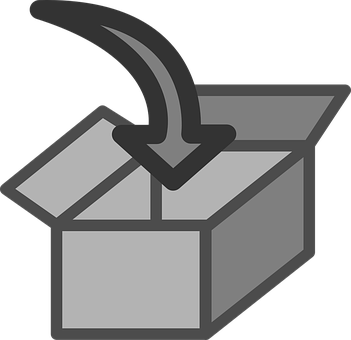 A Box With A Arrow Pointing To The Top