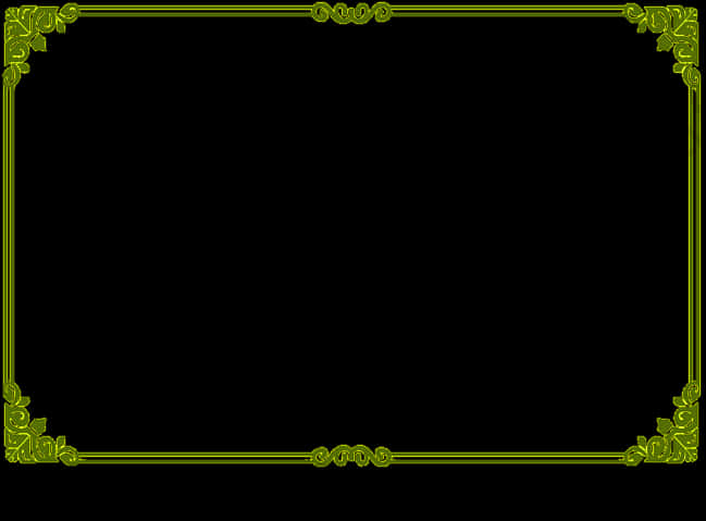 A Green And Black Rectangle With A Black Background