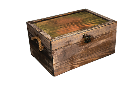 A Wooden Box With A Handle